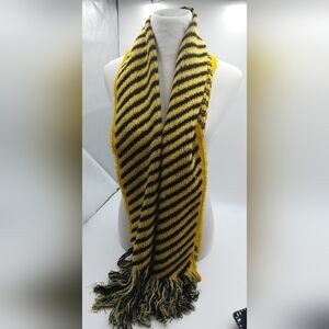 Striped Yellow and Black Scarf